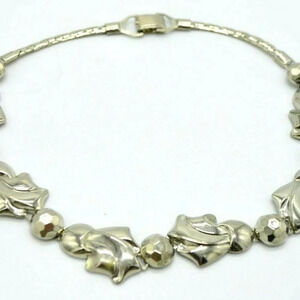 Pcraft Modernist Textured Molded Metal Silver Tone